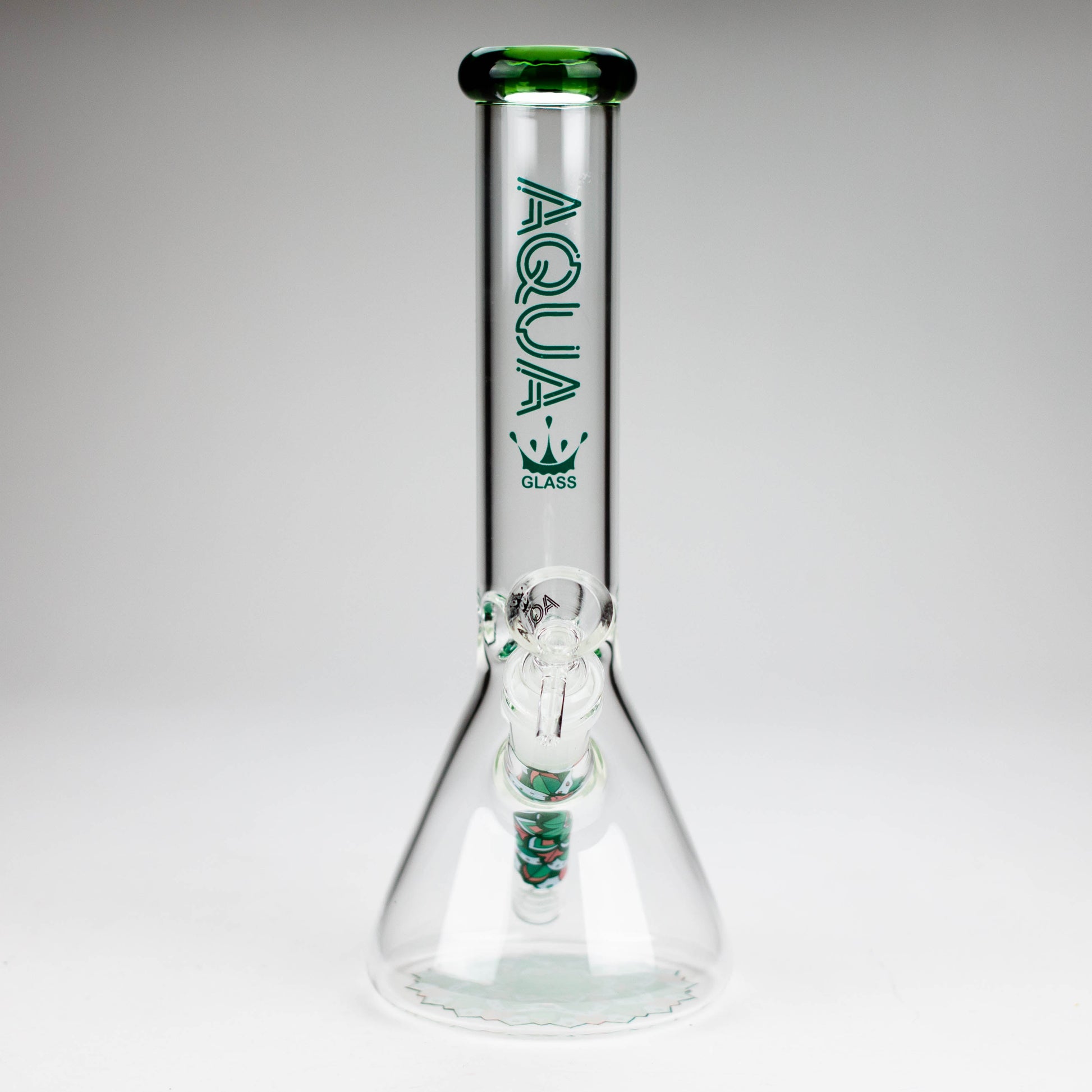 AQUA | 10" Beaker glass water bong with silicone cap [AQUA200]_4