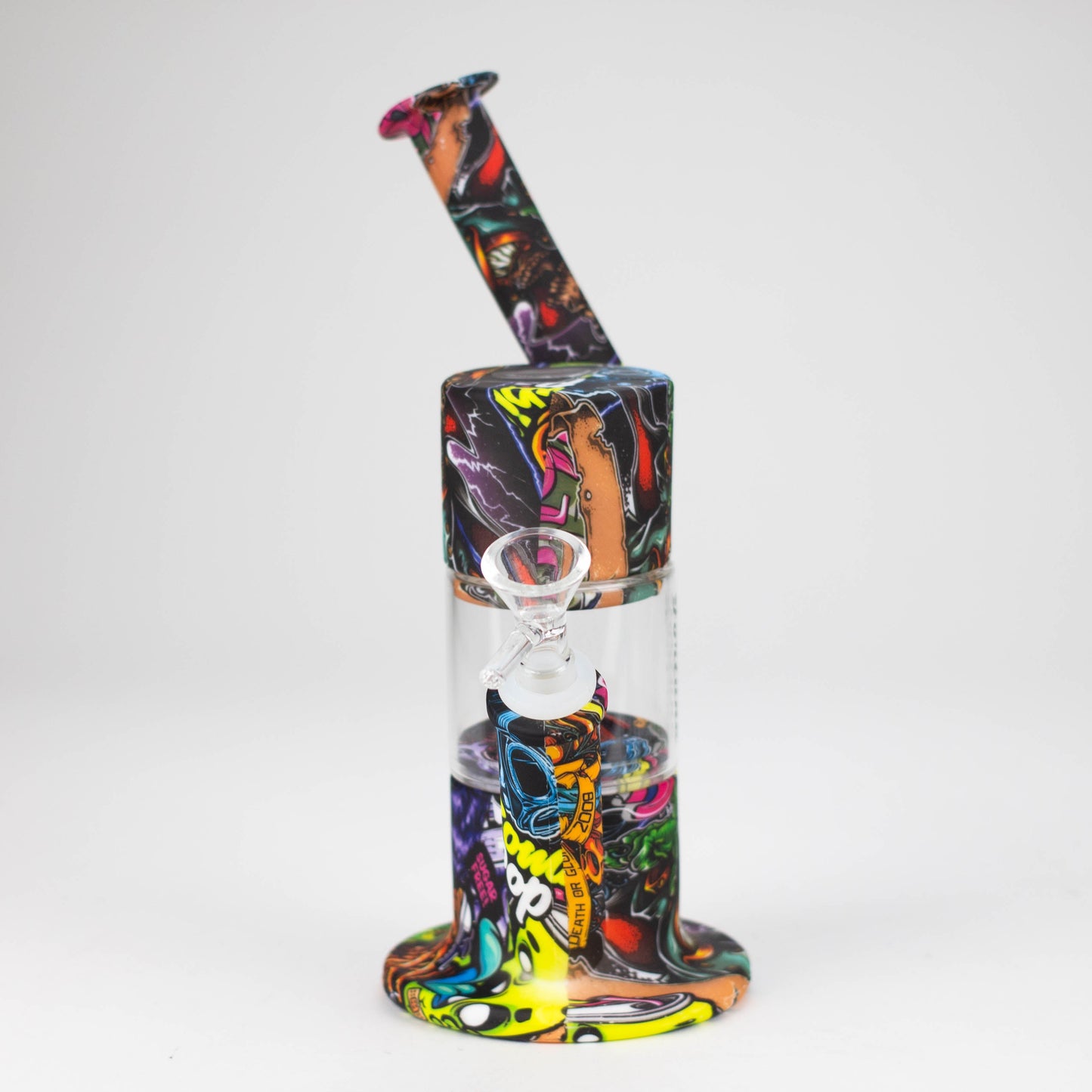 Fortune | 7-½" Hydrographic Silicone Detachable Bong-Assorted_2