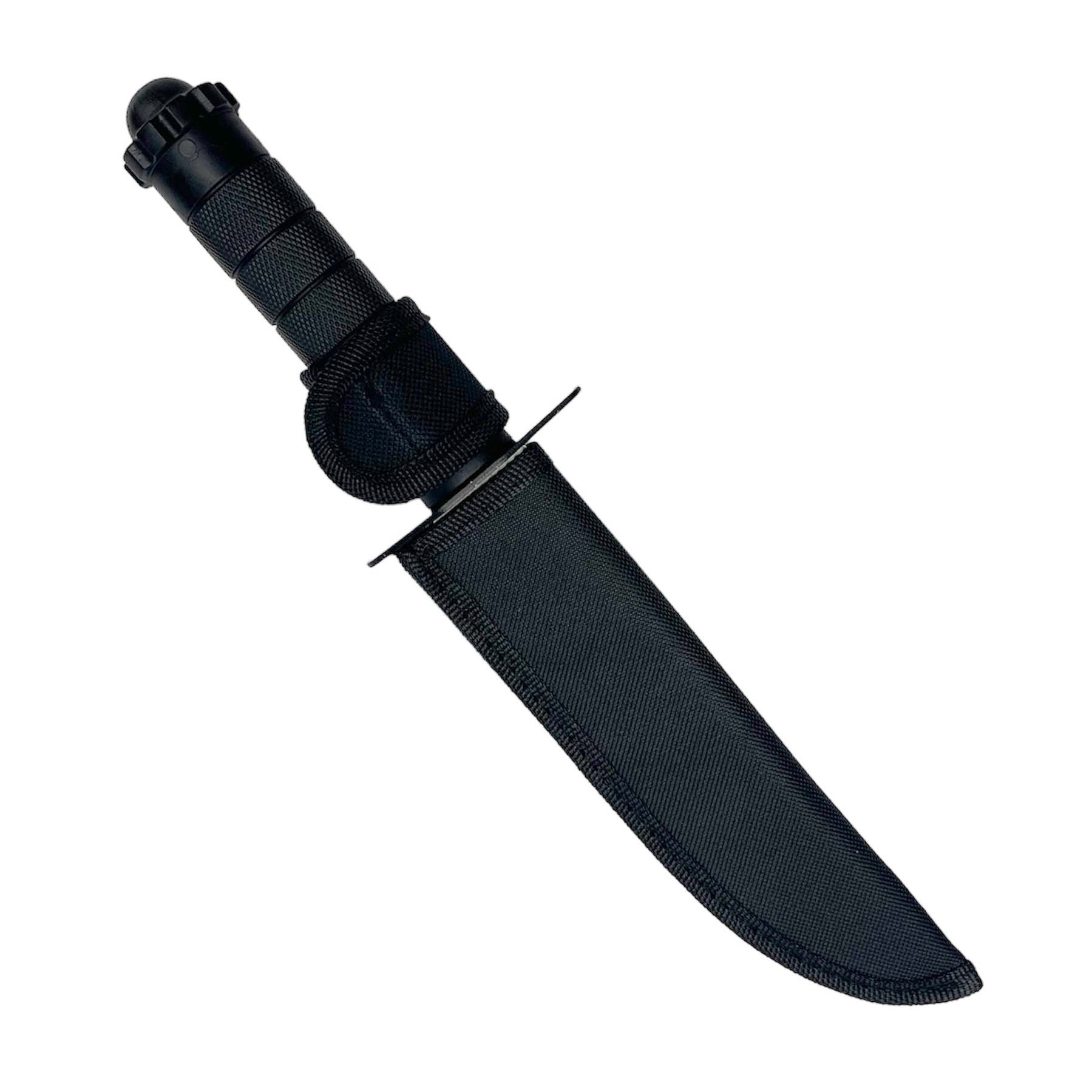 11" Tactical Fixed Blade Hunting Knife Leather Handle with Sheath_2
