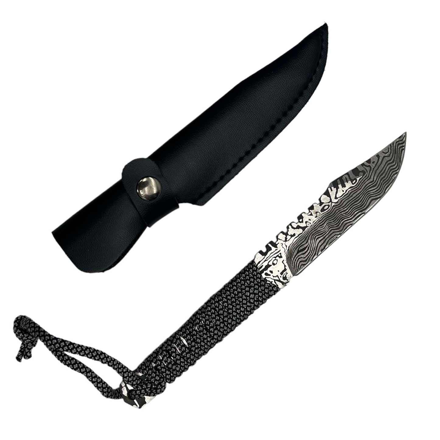 8" Full Tang Fixed Patterned Blade Hunting Knives_1