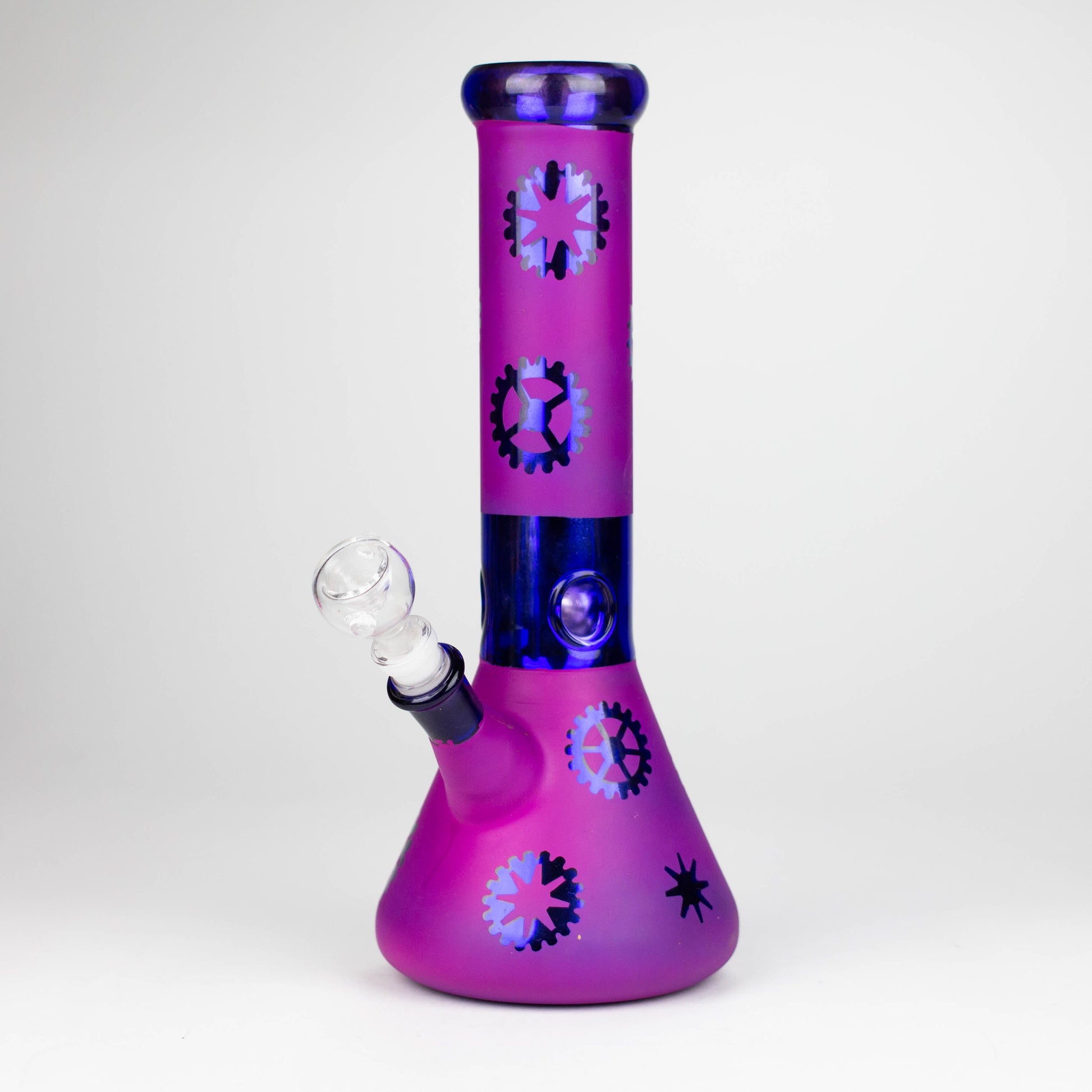 12" Purple Wheel Glass Water Bong_0