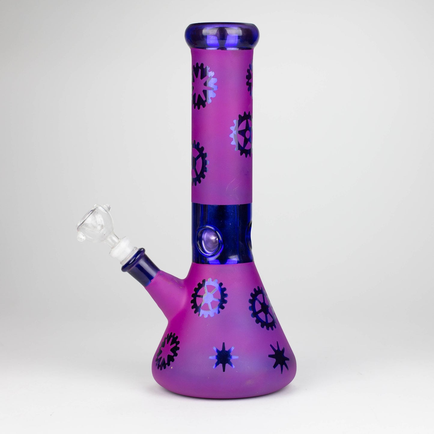 12" Purple Wheel Glass Water Bong_1