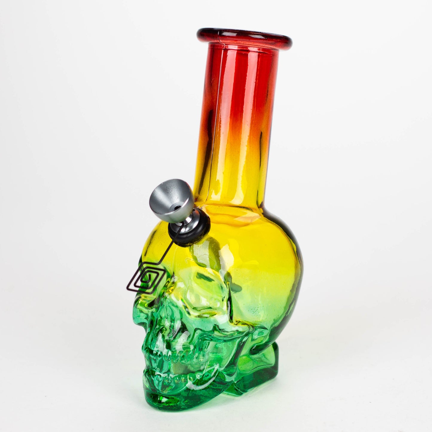 6" Mini Skull base soft glass water bong  [SH36xx]_2