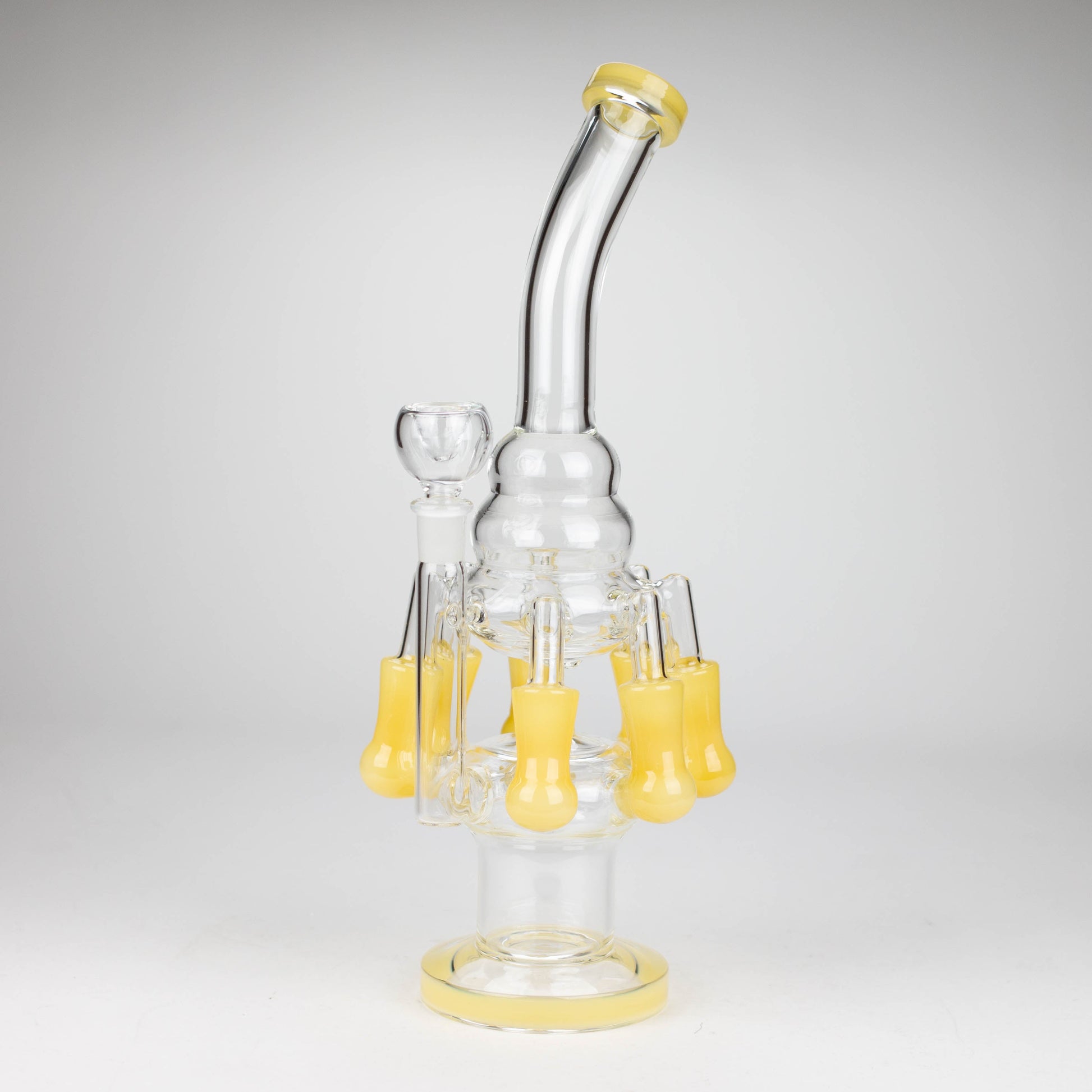 13" Multi chamber glass bong with inline difuser_11