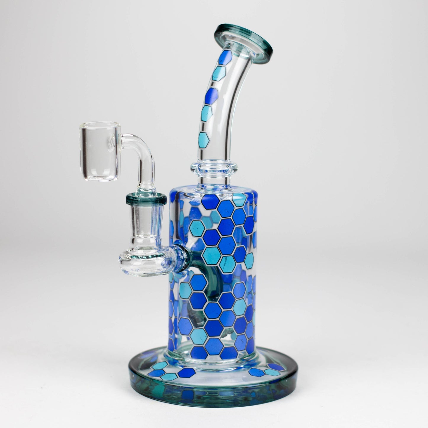 8" Color accented Rig With Banger and Bowl_4