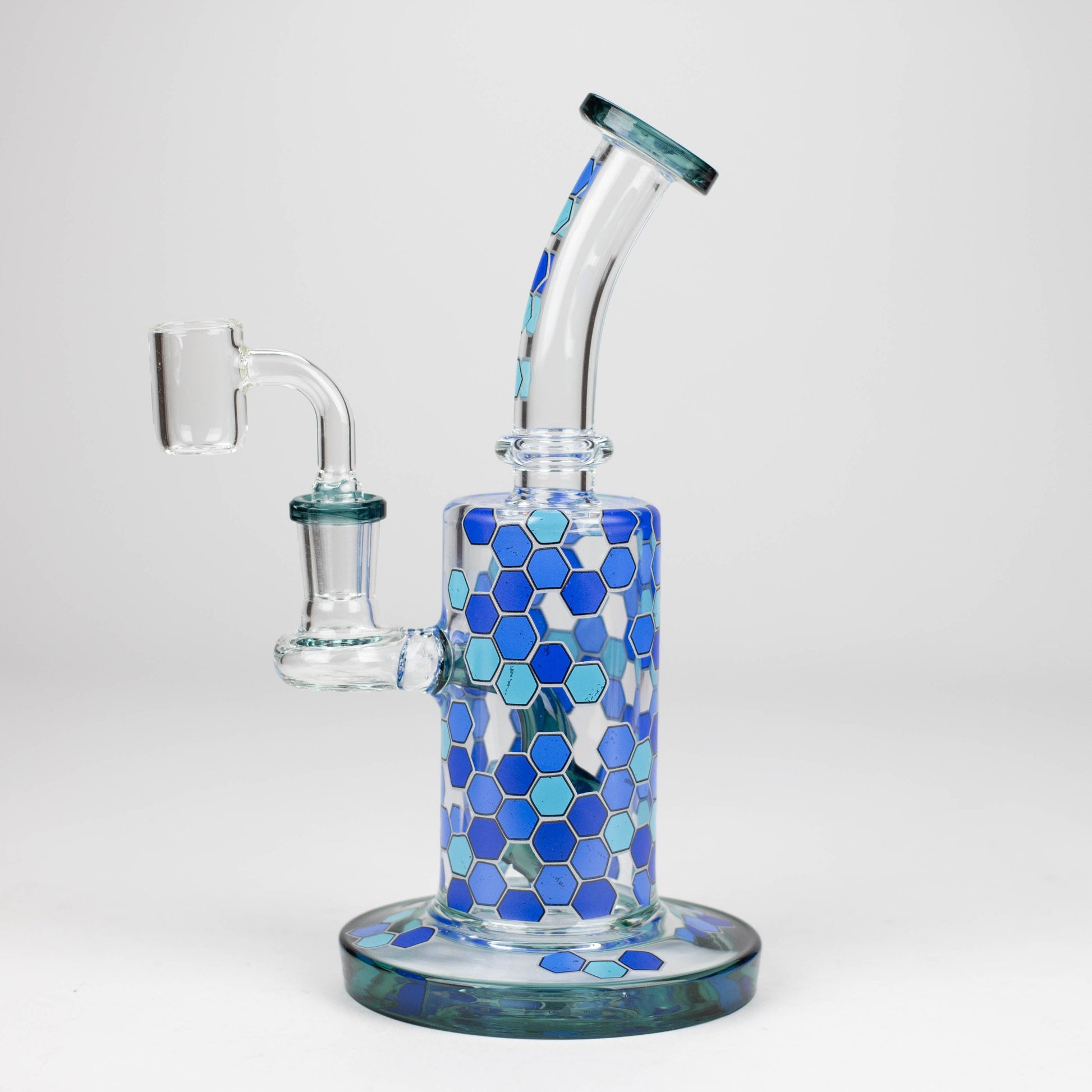 8" Color accented Rig With Banger and Bowl_5