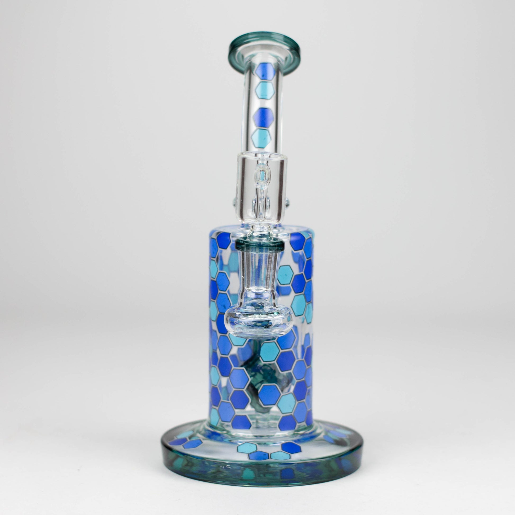 8" Color accented Rig With Banger and Bowl_6