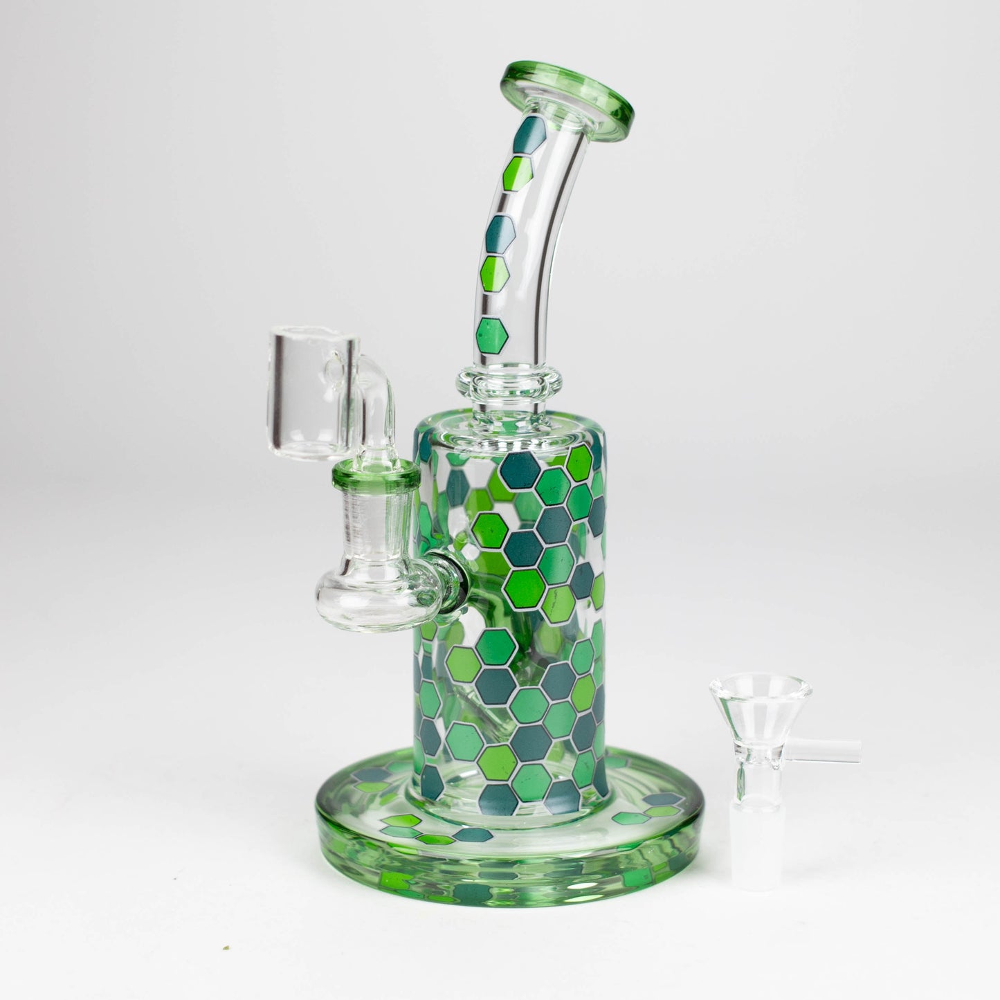 8" Color accented Rig With Banger and Bowl_3