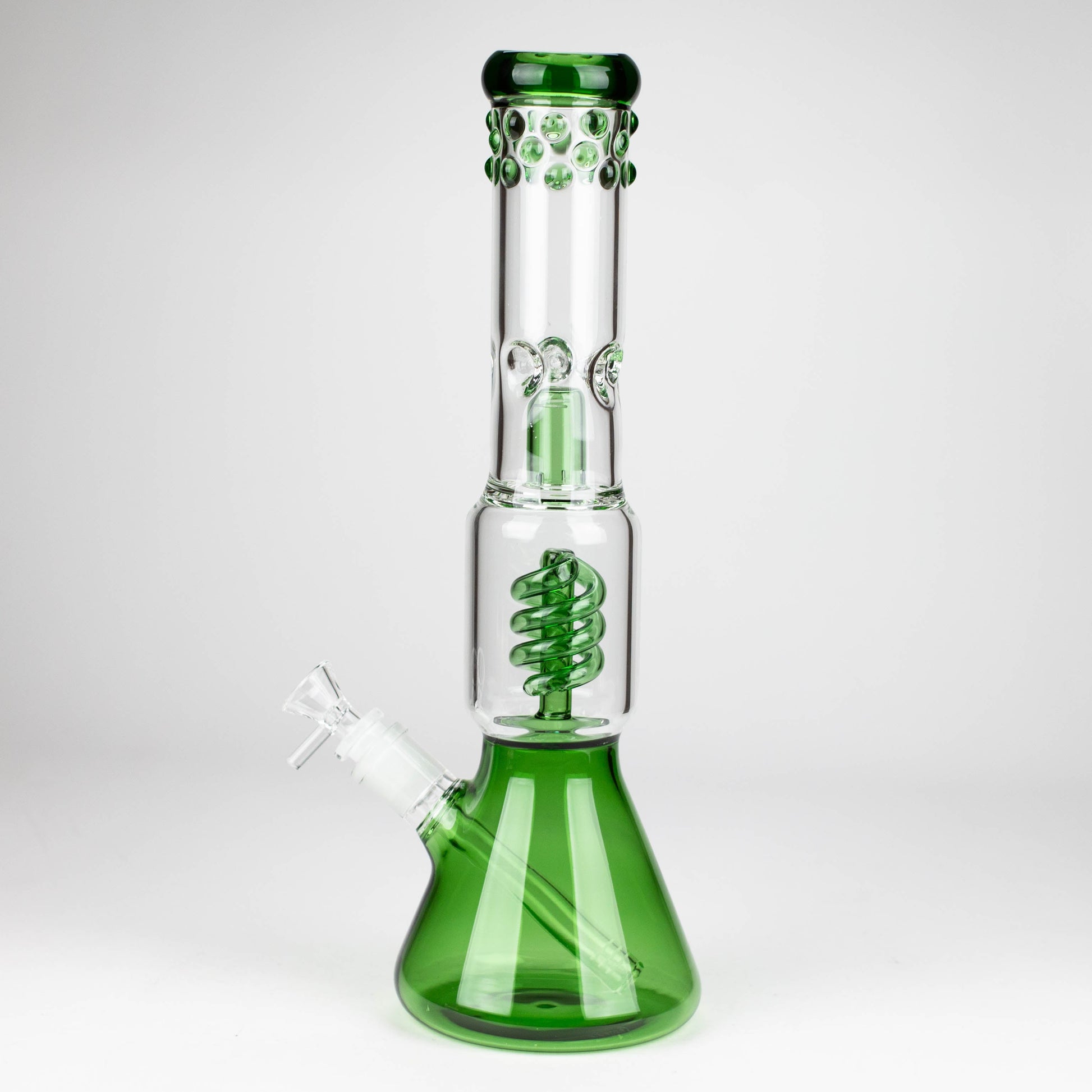 14" Color accented 7 mm glass water bong_1