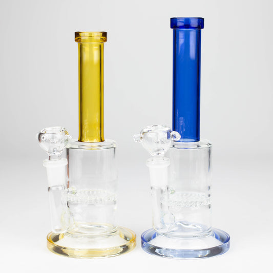 8" Glass bong with Honeycomb diffuser_0