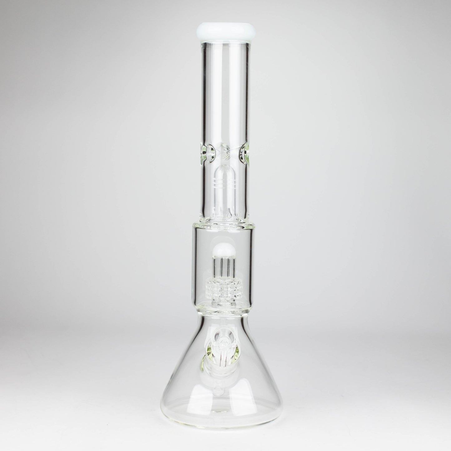 16" Color accented 7 mm glass water bong With Dffiuser_10