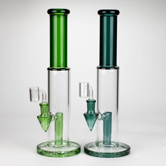 12" Color Accented Glass Rig With Banger and Bowl_0