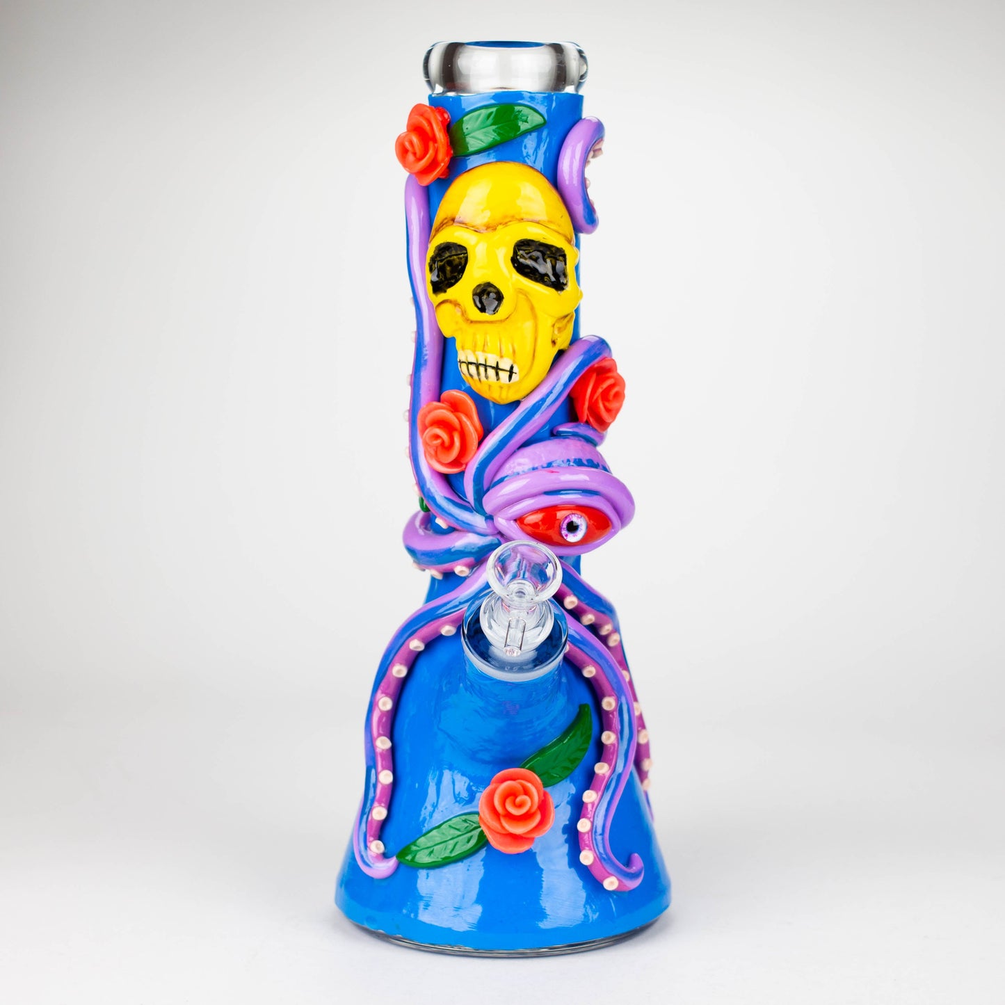 13" Resin 3D Octo-Skull  glass beaker  [DY526]_1