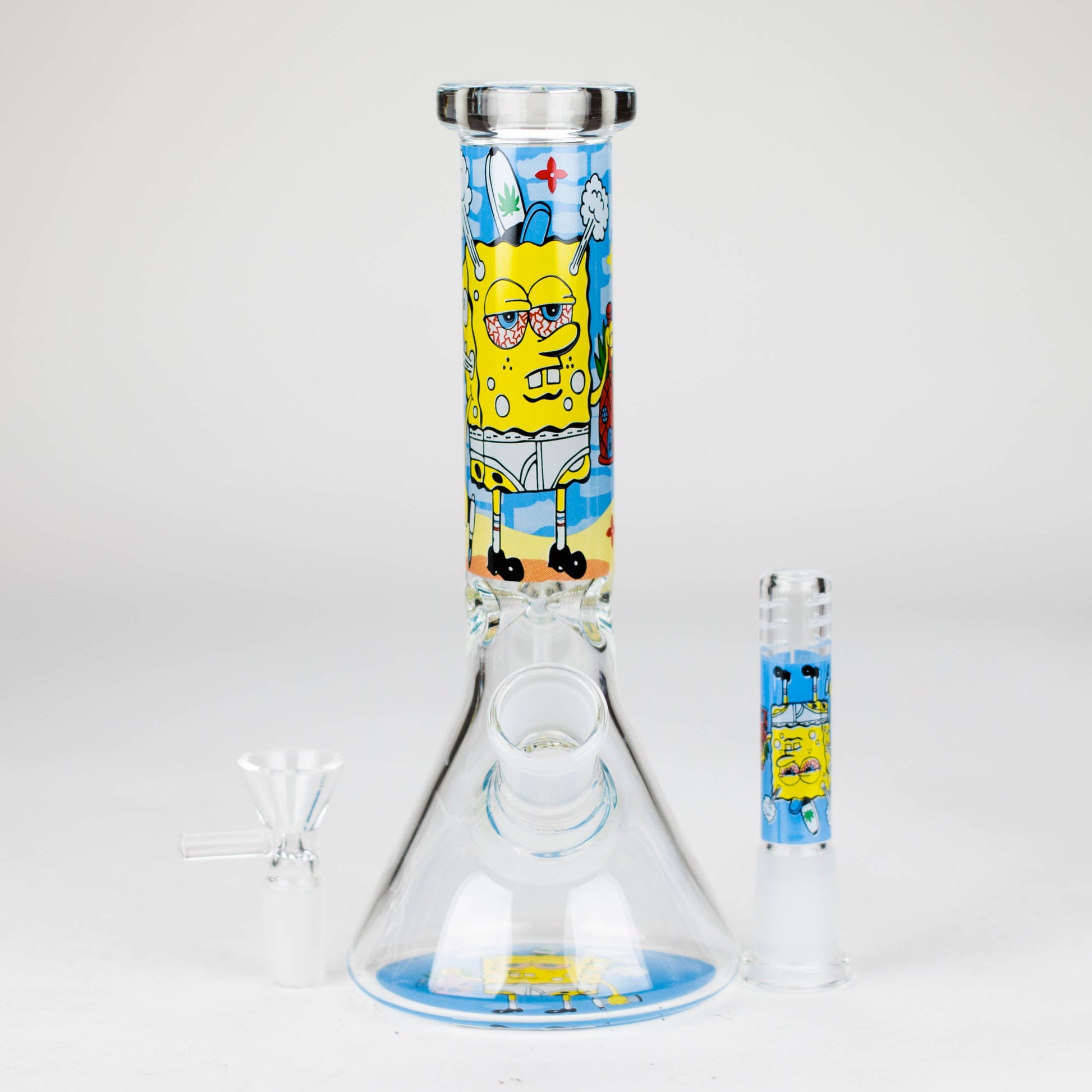 10" 4mm Cartoon Design Beaker Bong [PIP877]_5