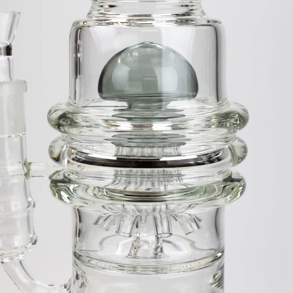 21" H2O  Dual percolator glass water bong [H2O-5004]_1