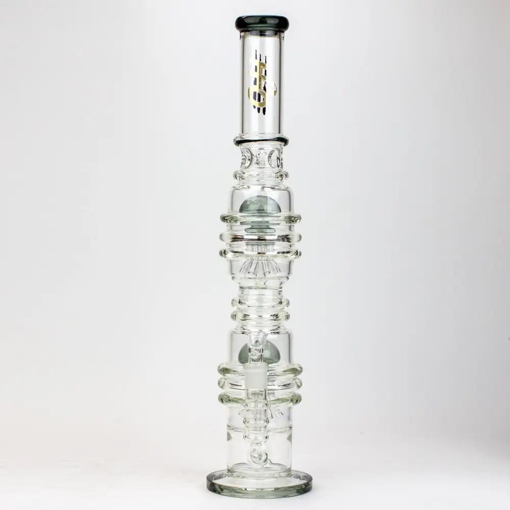 21" H2O  Dual percolator glass water bong [H2O-5004]_9