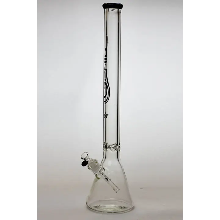 24" Genie 9 mm color accented beaker water bong_6