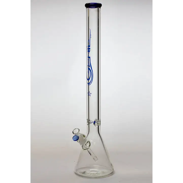 24" Genie 9 mm color accented beaker water bong_3