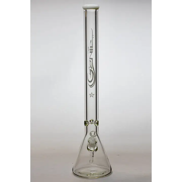 24" Genie 9 mm color accented beaker water bong_10