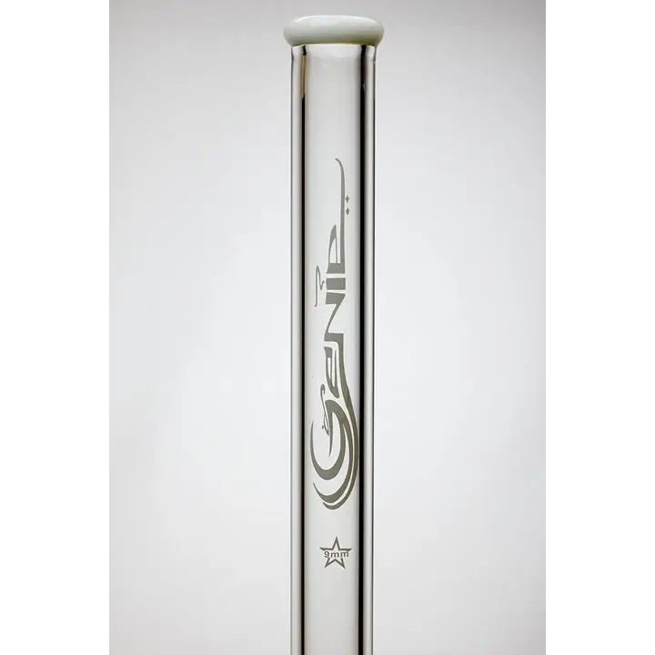 24" Genie 9 mm color accented beaker water bong_11