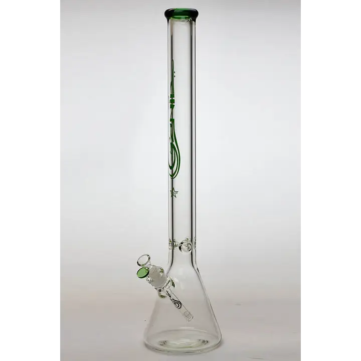 24" Genie 9 mm color accented beaker water bong_4