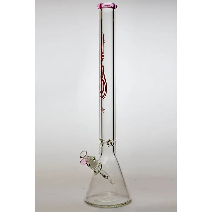 24" Genie 9 mm color accented beaker water bong_5