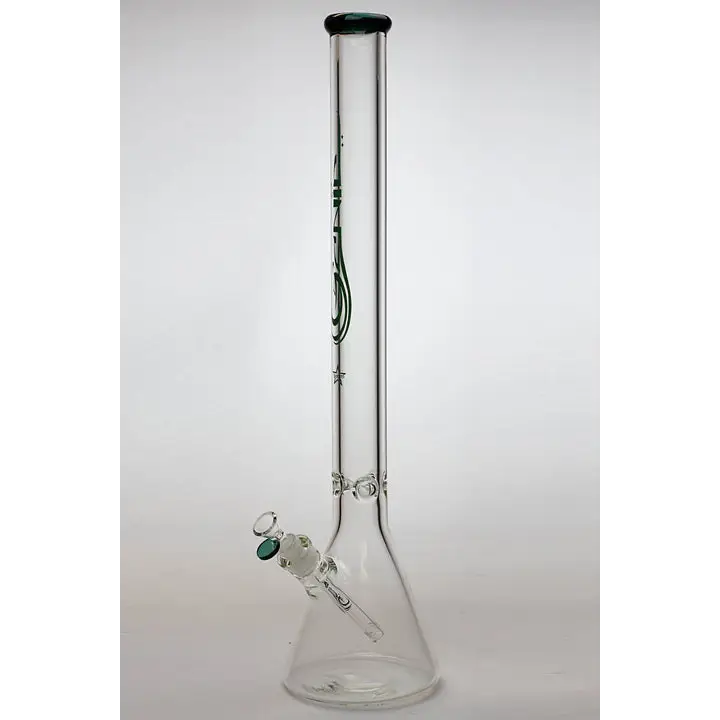 24" Genie 9 mm color accented beaker water bong_2