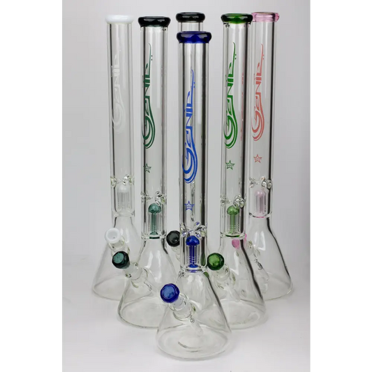 24" Genie 9 mm single percolator glass water bong_0