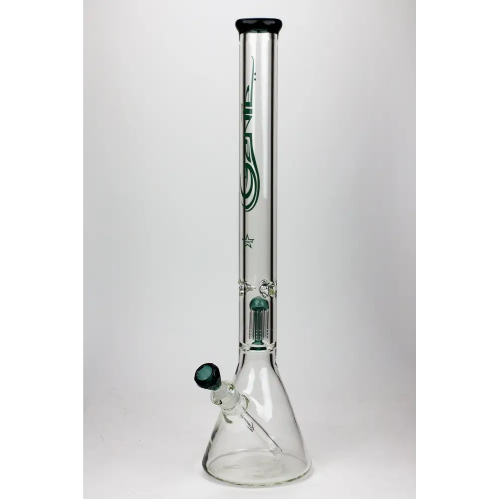 24" Genie 9 mm single percolator glass water bong_12