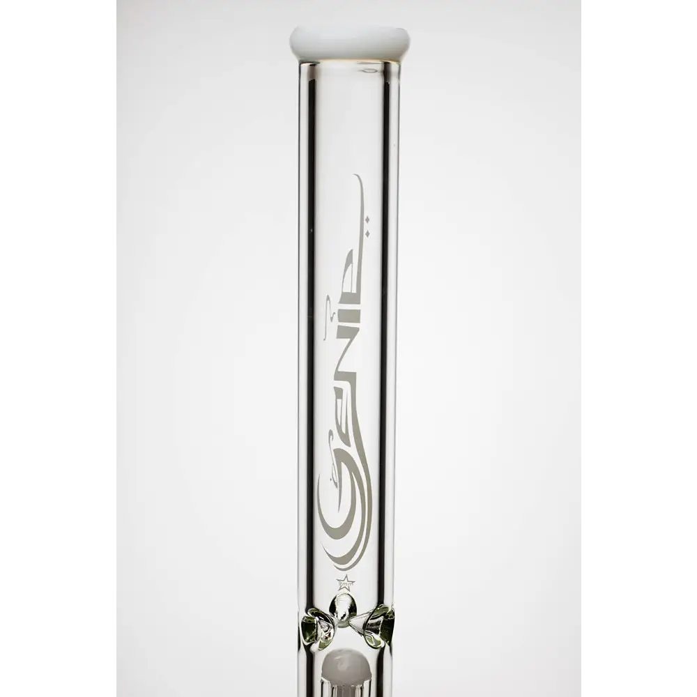 24" genie double 6 arms heavy glass water beaker bong_12