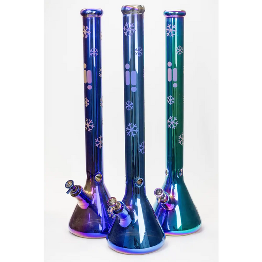 24" Infyniti Snowflake 7 mm metallic glass water bong_0