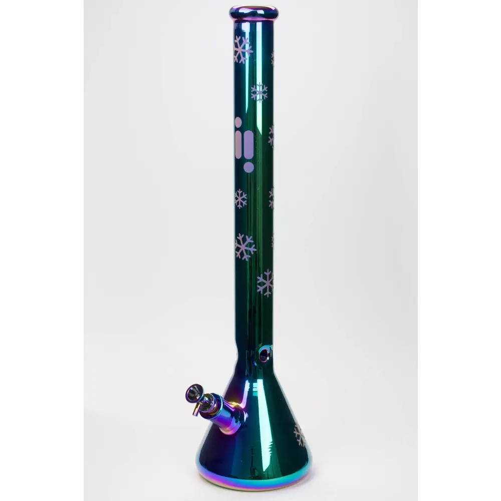 24" Infyniti Snowflake 7 mm metallic glass water bong_3