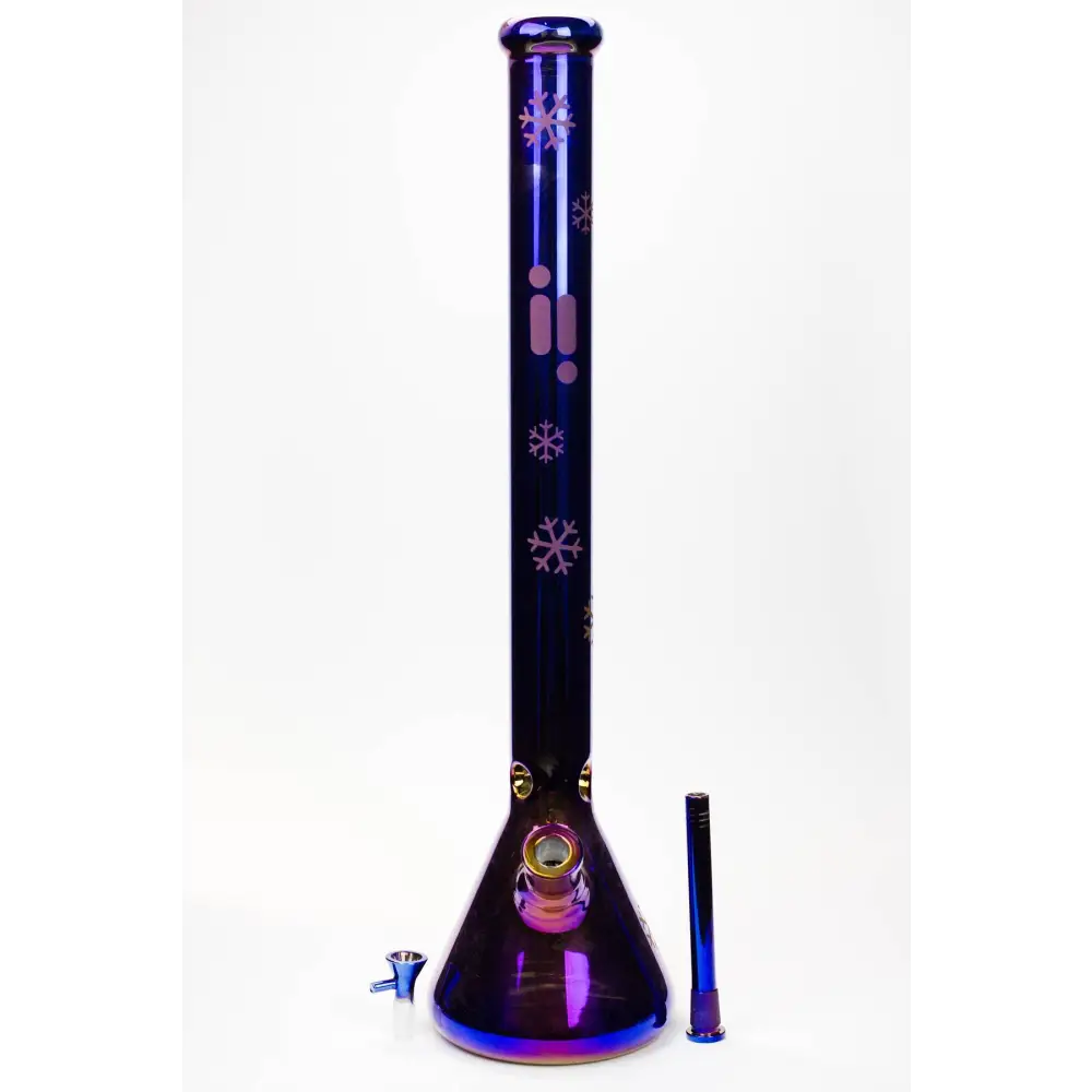 24" Infyniti Snowflake 7 mm metallic glass water bong_2