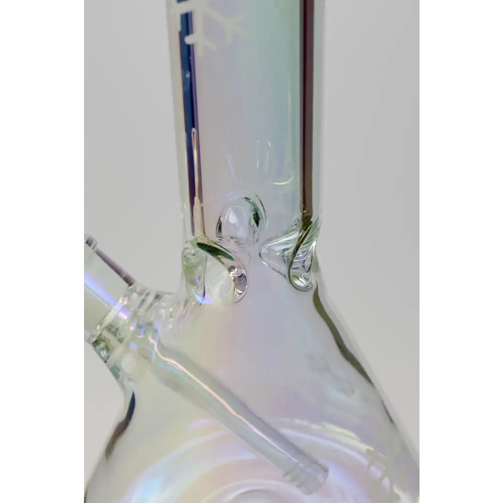 24" Infyniti Snowflake 7 mm metallic Glow in the dark glass water bong_11