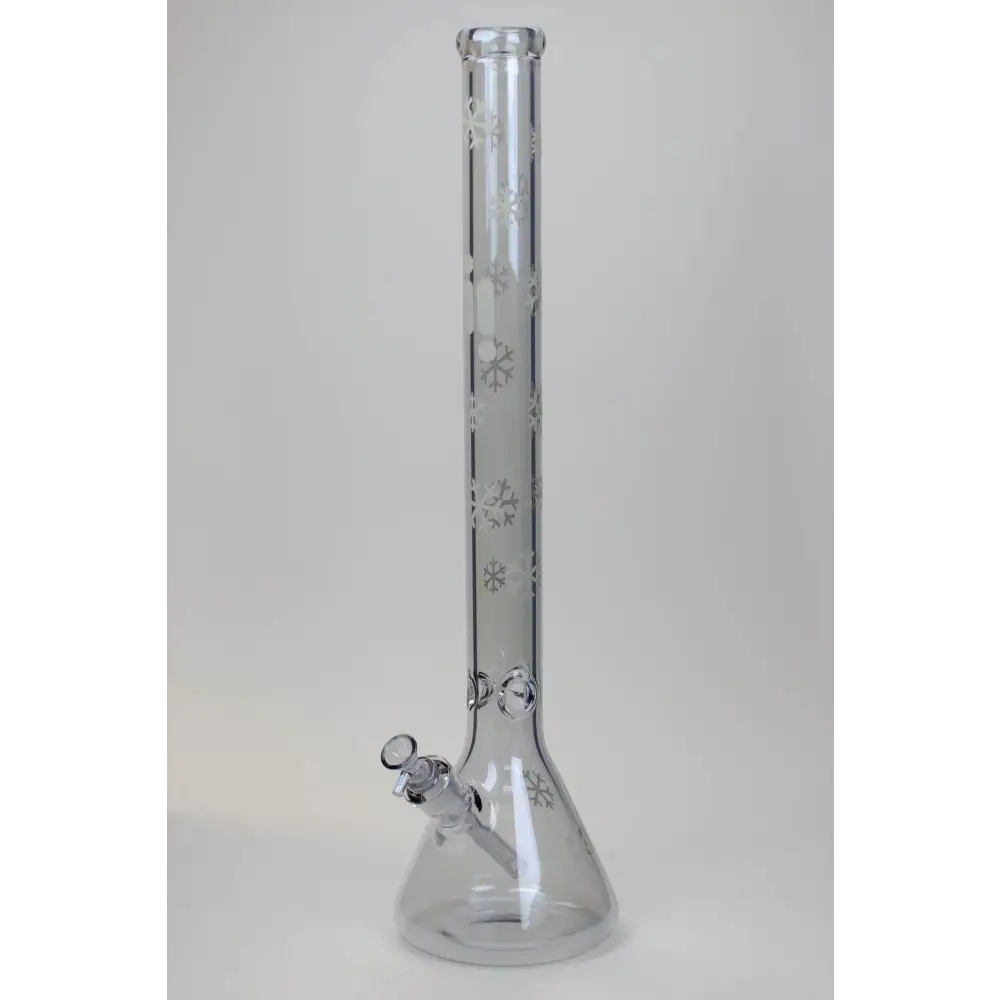 24" Infyniti Snowflake 7 mm metallic Glow in the dark glass water bong_8