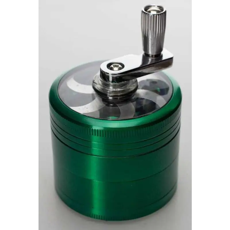 4 parts aluminium herb grinder with handle_4