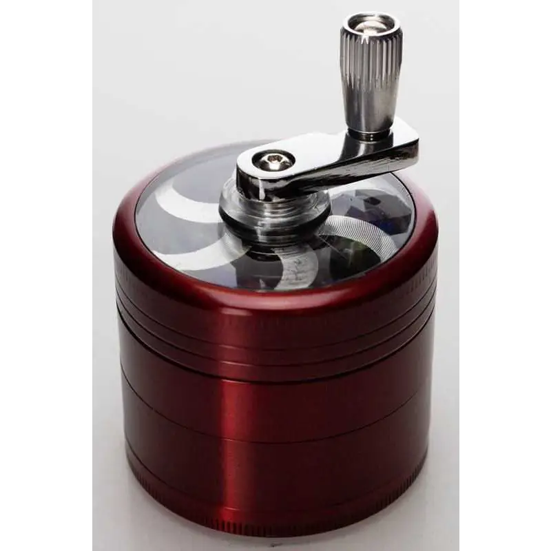 4 parts aluminium herb grinder with handle_5