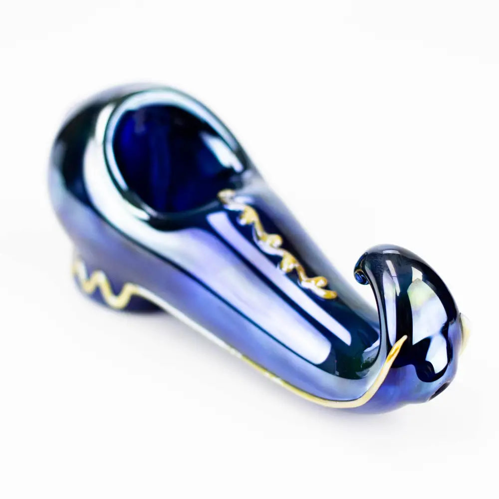 5.5" Electroplated Metallic Shoe glass pipe_0