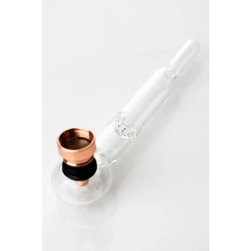 5.5" Glass tube pipe TP006  with metal screen Box of 24_5