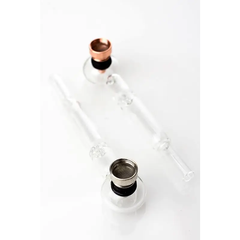 5.5" Glass tube pipe TP006  with metal screen Box of 24_1