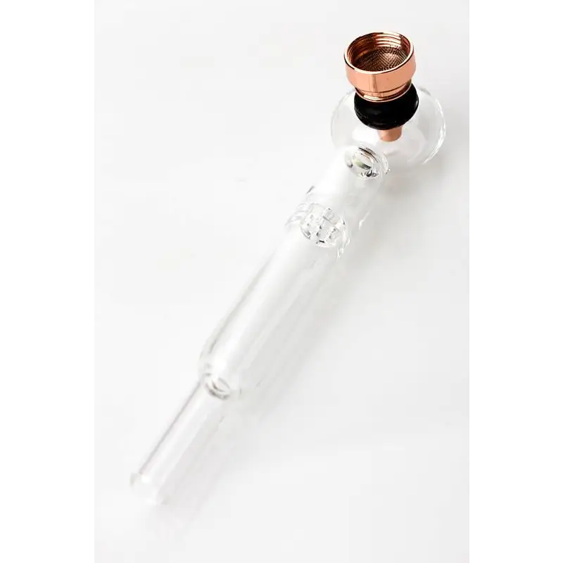 5.5" Glass tube pipe TP006  with metal screen Box of 24_4