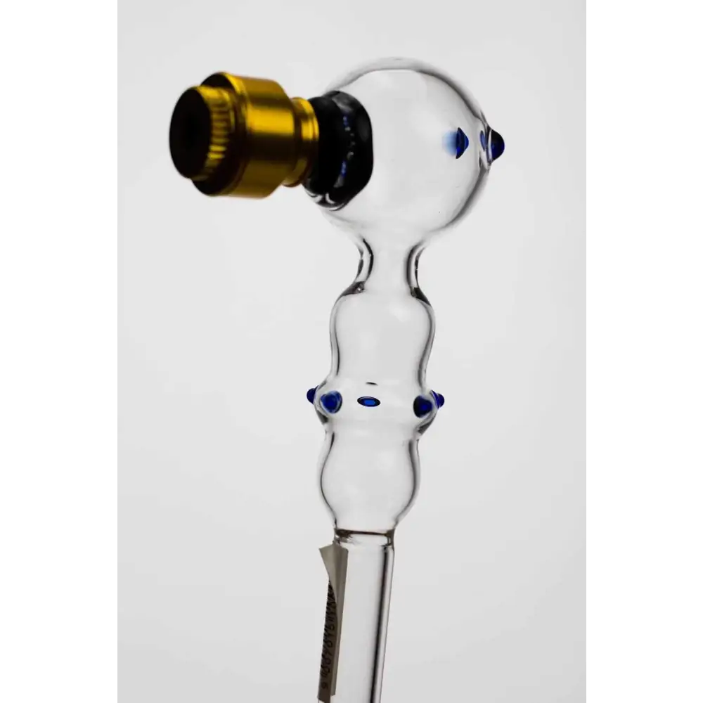 5.5" Glass tube pipe with metal screen_3