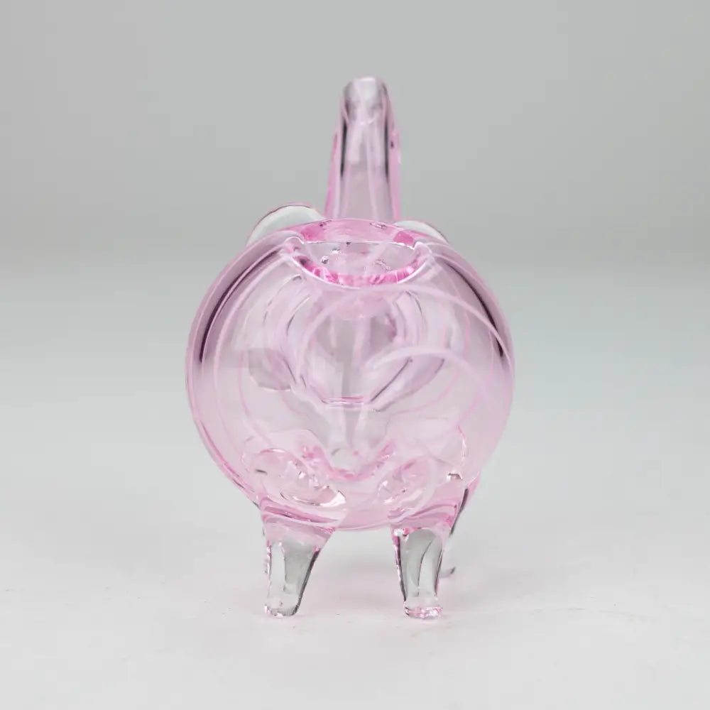 5" Standing elephant color glass hand pipe_8