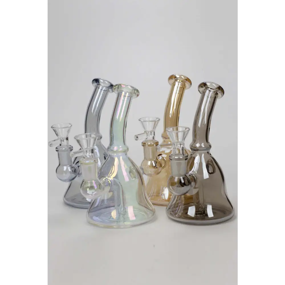 6" 2-in-1 fixed 3 hole diffuser bell Metallic tinted bubbler_7