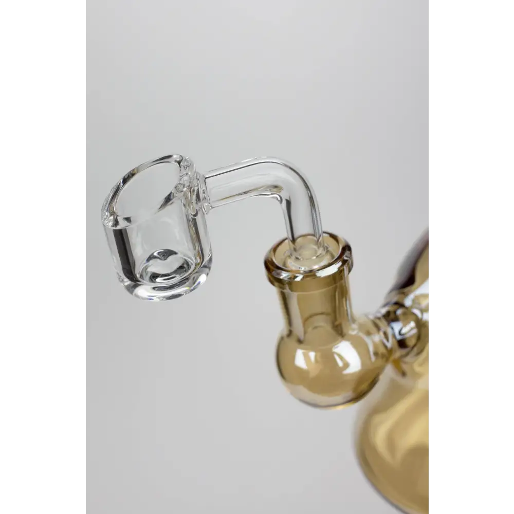 6" 2-in-1 fixed 3 hole diffuser bell Metallic tinted bubbler_2