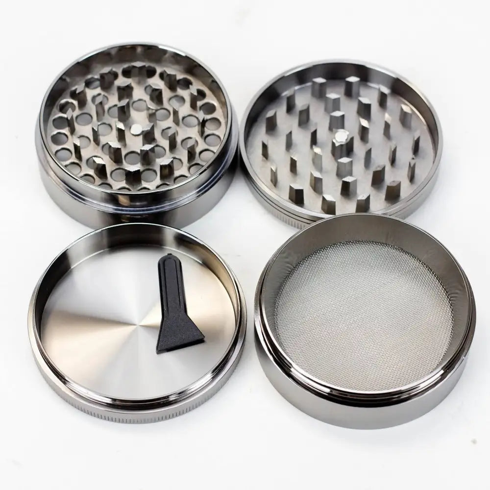 6.3 cm (2.5 inch) Spice Grinder, 4 Part, Vintage, Ancient Symbol Design, Magnetic Lid, Durable Zinc Alloy, Pollen Catcher - Leaf-Way Brand Accessories_6