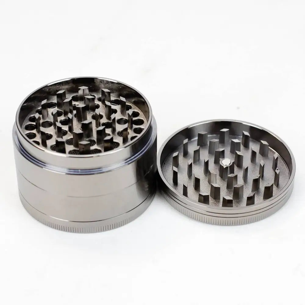 6.3 cm (2.5 inch) Spice Grinder, 4 Part, Vintage, Ancient Symbol Design, Magnetic Lid, Durable Zinc Alloy, Pollen Catcher - Leaf-Way Brand Accessories_5