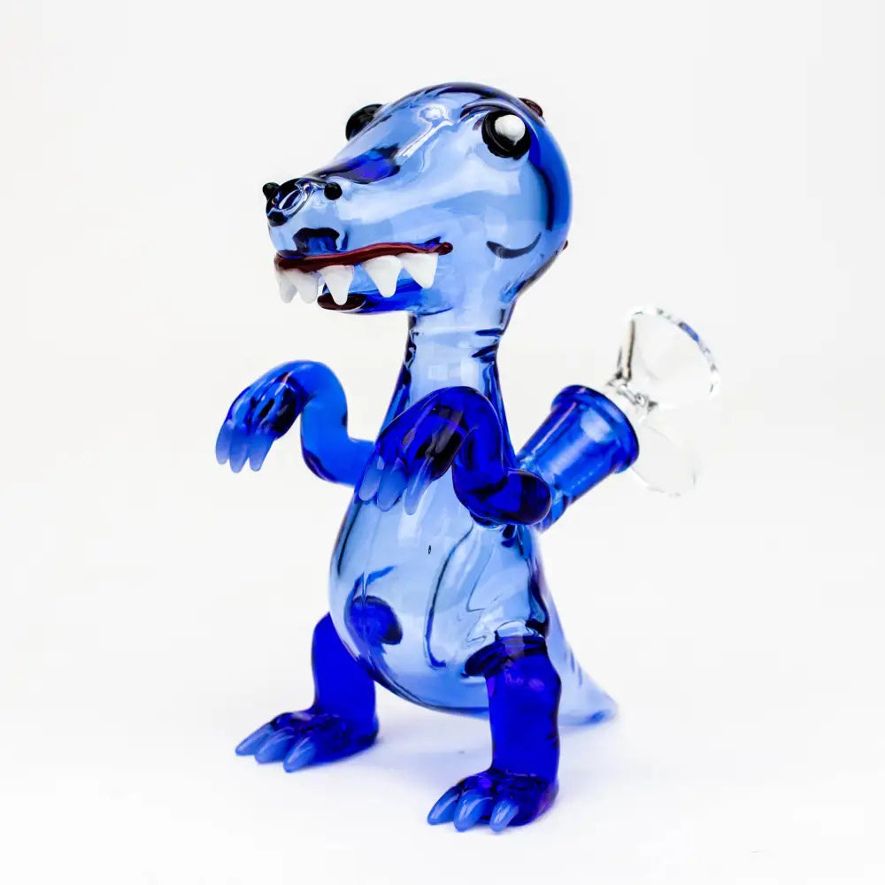 6" Dinosaur glass water bong_6