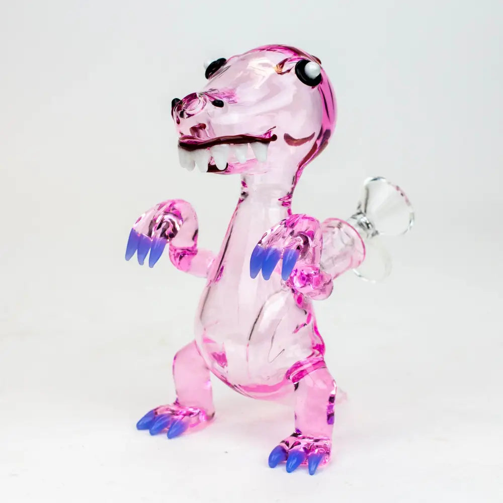 6" Dinosaur glass water bong_5