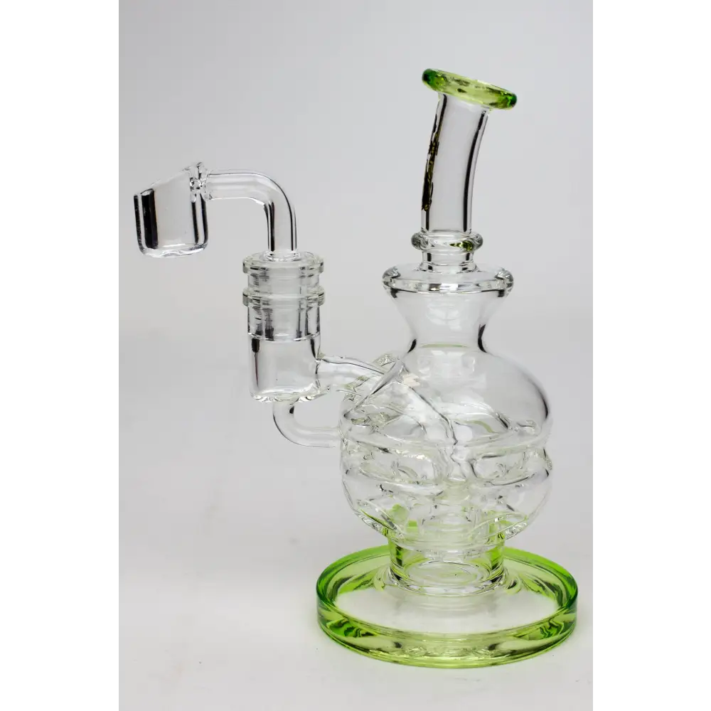 6" Genie Double glass recycle rig with shower head diffuser_9